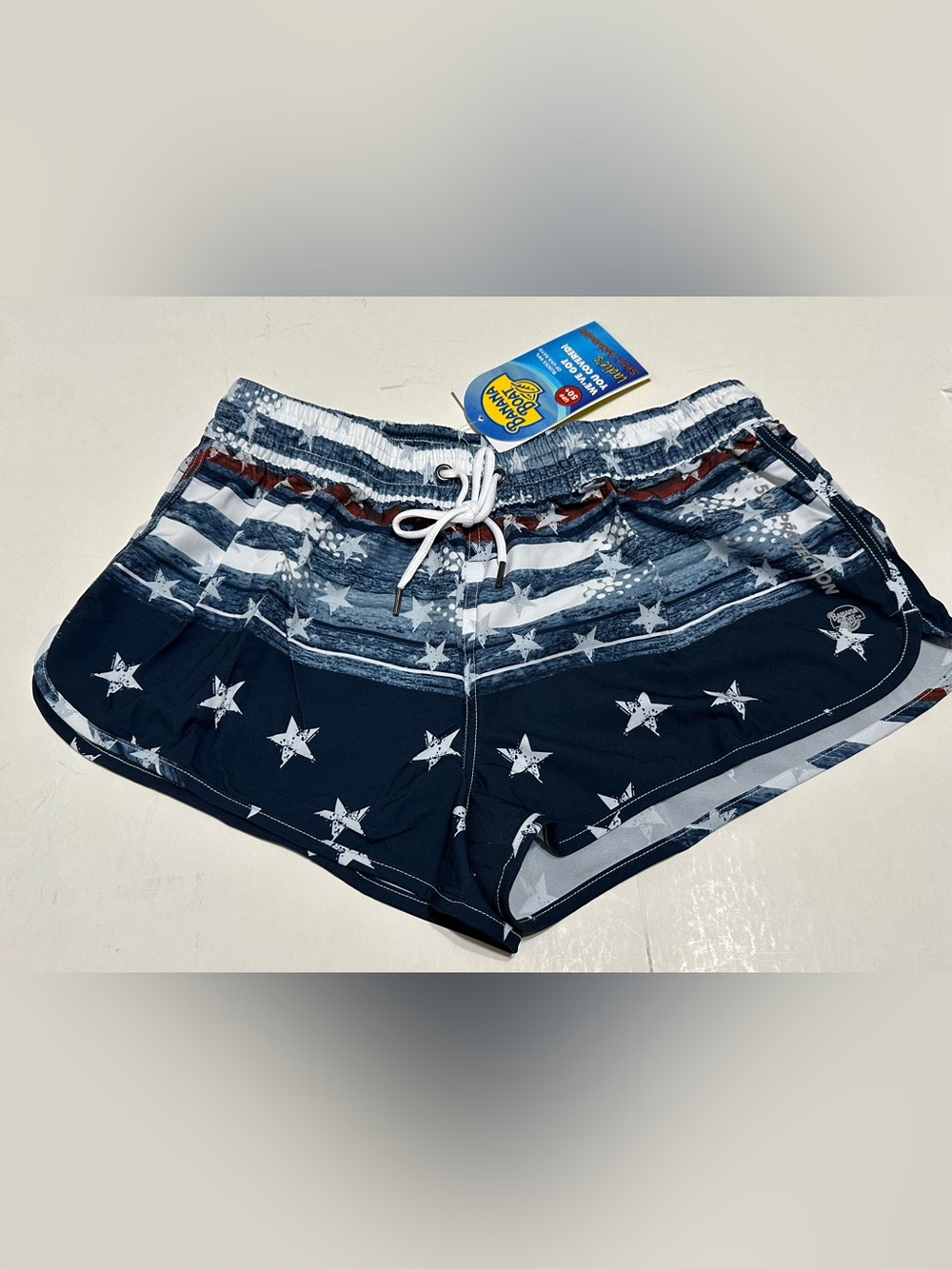 Banana Boat Flag Navy Star-Print Athletic Shorts size M
